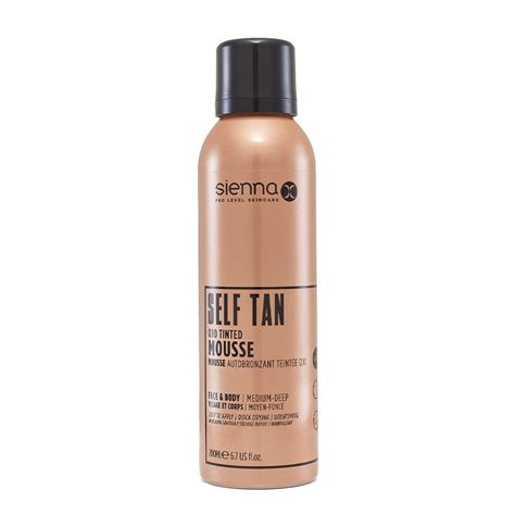 Sienna X Q10 Tinted Self Tan Mousse 200ml Adel Professional
