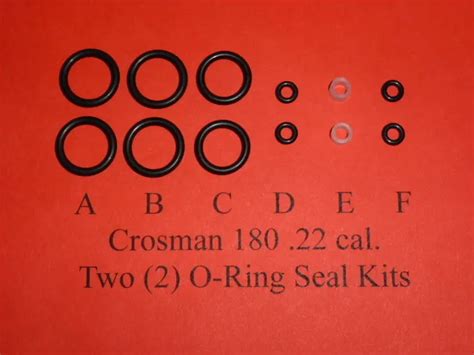 Crosman 180 Two 2 Complete O Ring Seal Reseal Kits 22 Cal 1399