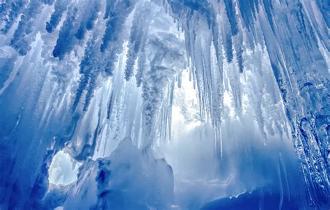 Wallpaper Cave Glacier Blue Icicles Images For Desktop Section