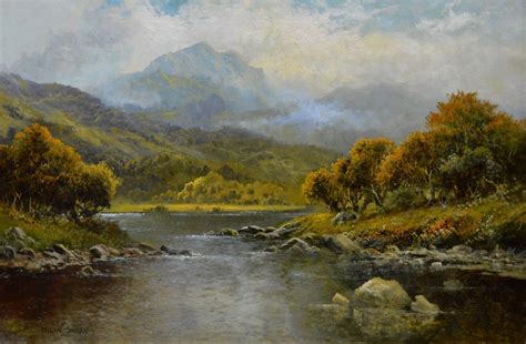 William Langley Loch Katrine Th Century Landscape Oil Painting Of
