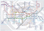 Map of London tube, underground & subway: stations & lines