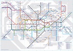 Mapa y plano de metro (tube) de Londres : estaciones y lineas