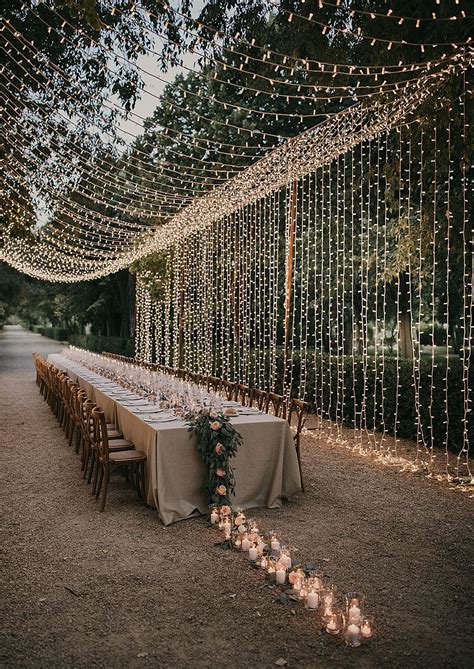 These Fairy Light Wedding Ideas Will Make You Swoon Outdoor Wedding