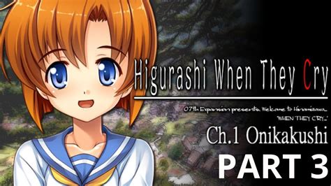 Higurashi When They Cry Visual Novel Chapter 1 Onikakushi Part 3 Youtube
