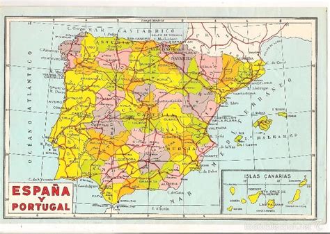 Mapa España Y Portugal 18 X 27 Aprox Z30 Comprar Recortables