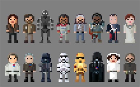 Star Wars Rogue One Characters 8 Bit By Lustriouscharming On Deviantart