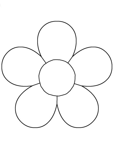 Flower Template For Childrens Activities Flower Template Flower