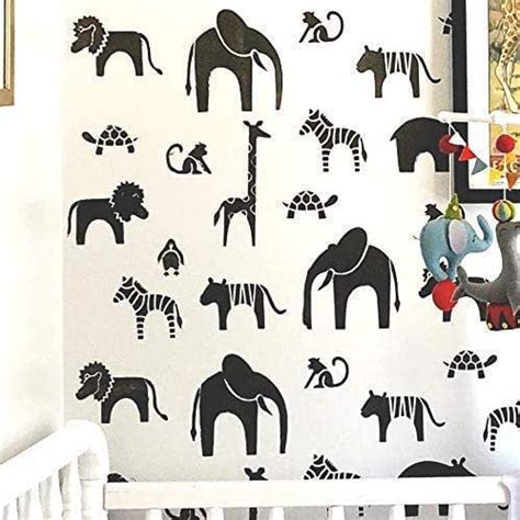 Stencilit Zoo Safari Stencil For Wall Painting Xl Size