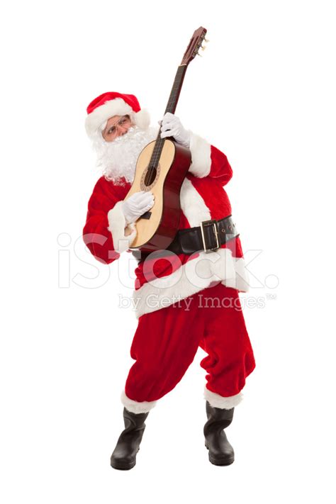 Santa Claus Playing Guitar Stock Photo Royalty Free Freeimages