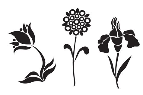 Graphic Design Of Flowers Vector ~ Graphics ~ Creative Market