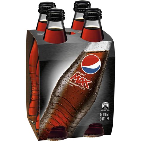 Pepsi Max Bottles 300ml X4 Pack Woolworths