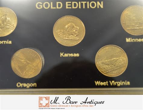 historic coin collection 50 states commemorative quarters 2005 gold edition nicely packed
