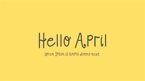 Hello April Font Download Free For Desktop And Webfont