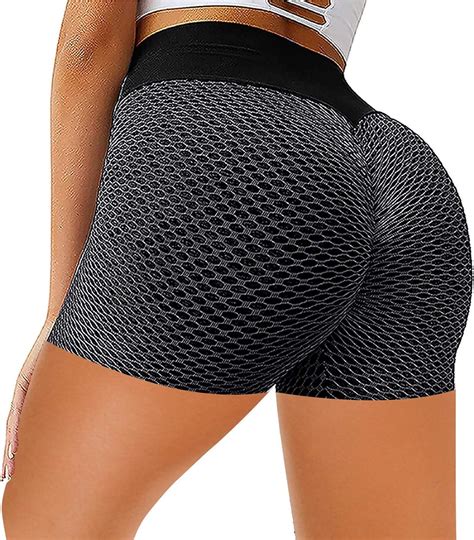 Huojing Workout Shorts For Women Casual Tight Fitting Yoga Shorts Mesh Butt Lifting Sports Short