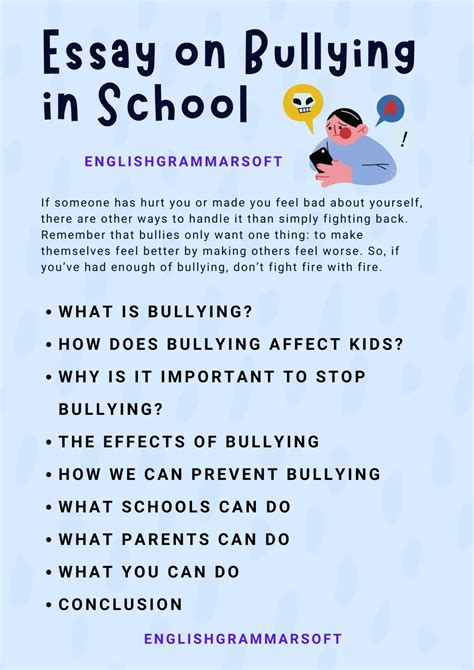 free essay on bullying in schools englishgrammarsoft