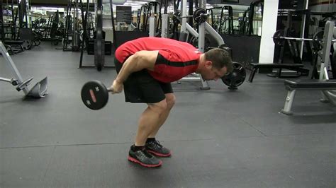 Bent Over Barbell Tricep Kickback Youtube