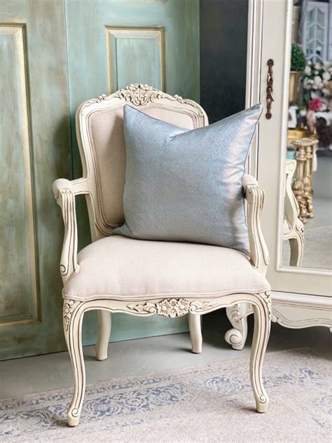 In this video we will be reupholstering this armchair with brand new decorative fabric from sailrite to bring it back to life and give it an updated. French Provincial l Cambria Antique Cream Armchair I ...