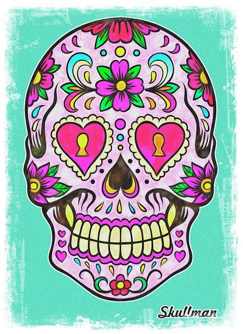 Mexican Sugar Skull 2 Digital Art By John Shepherd Pixels