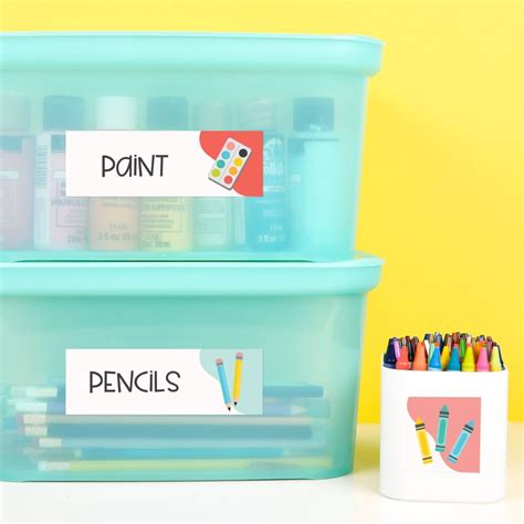 Free Printable Classroom School Supply Labels Hey Lets Make Stuff
