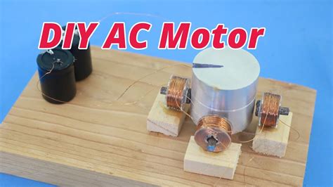 Homemade Ac Electric Motor 4 Poles Youtube