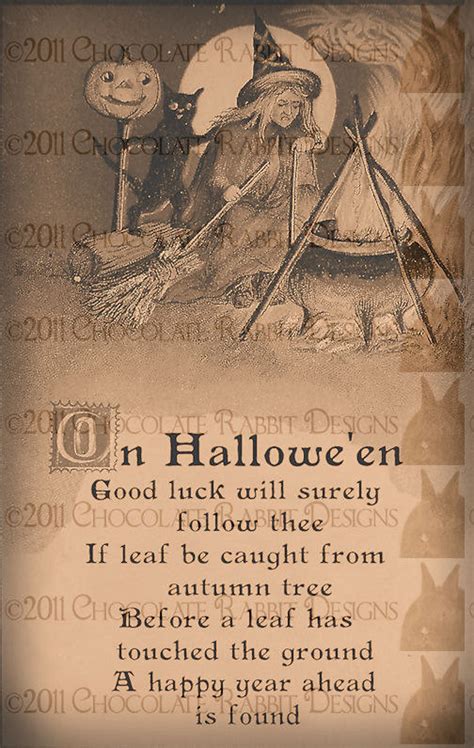Instant Download Halloween Witch Spell Cards Digital Collage Etsy