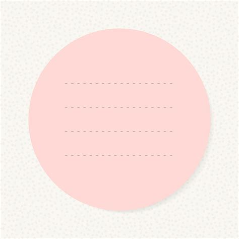 Download Premium Vector Of Pink Circle Notepaper Vector Design Element