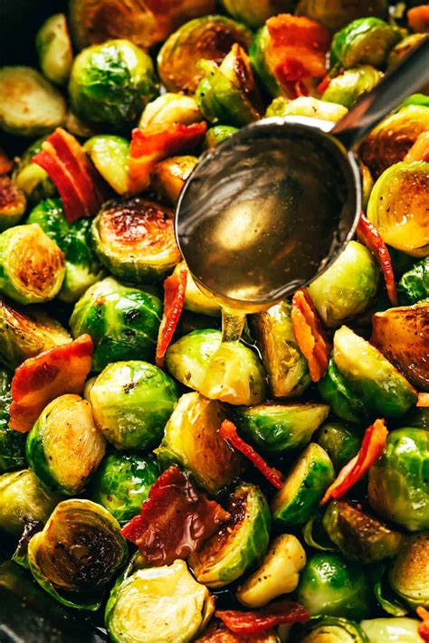 bacon brussels sprouts with hot honey gimme some oven