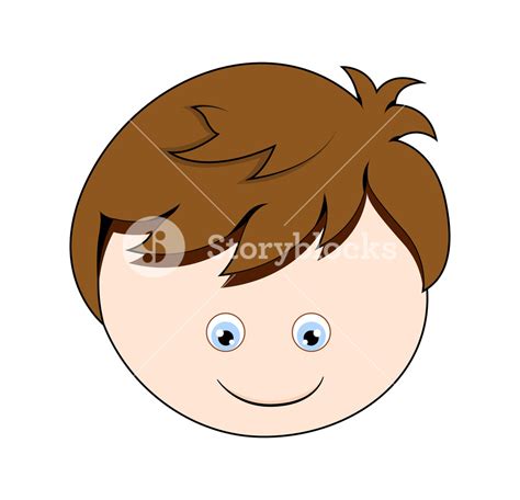 Little Boy Smiling Face Cartoon Vector Clipart Friendlystock Ph
