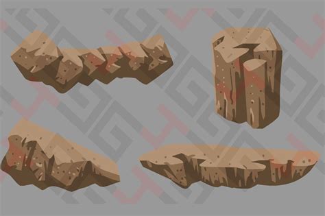 Platform Rocks 002 Game Art Rock Design Game Character Design