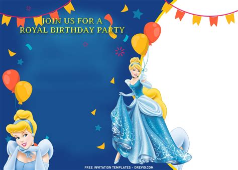 11 Luxury Princess Cinderella Birthday Invitation Templates Download