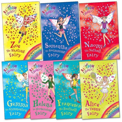Rainbow Magic Sporty Fairies Collection Daisy Meadows 7 Books Set Seri