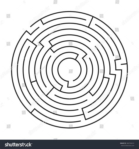 Maze Labyrinth Vector Illustration Stock Vector Royalty Free