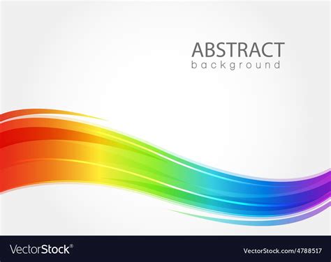Abstract Background With Rainbow Wave Royalty Free Vector