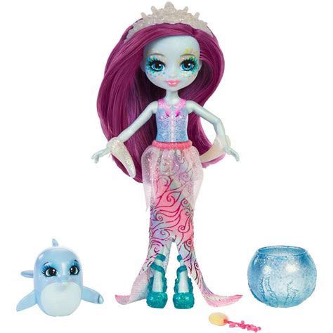 Enchantimals Dolce Dolphin Doll 6in With Color Change Hair And Largo
