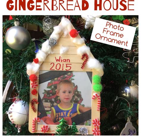 Gingerbread House Photo Frame Ornament Teach Me Mommy