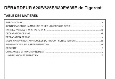 Tigercat DÉBARDEUR E E E E MANUEL D UTILISATION PDF