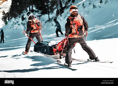 Mountain Rescue Stretcher Snow High Resolution Stock Photography And