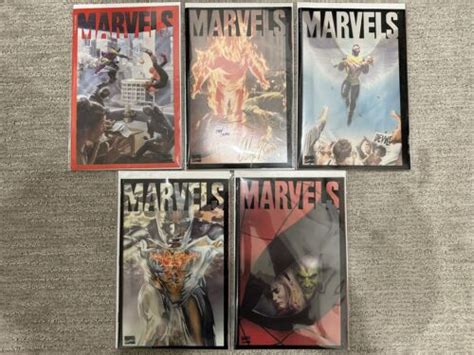 Marvels 0 4 Complete 1994 Alex Ross Kurt Busiek Acetate 1st Prints 1