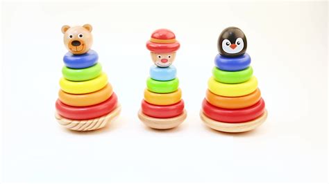 Eco Friendly Safety Intelligent Baby Educational Wooden Stacking Toy