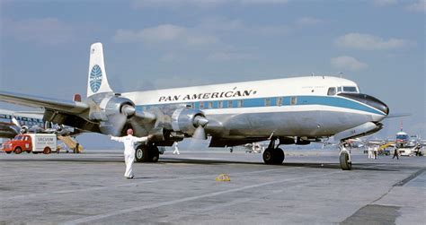 Pan Am Dc 7c Clipper Derby N754pa At Essendon Airport 1959 Vintage