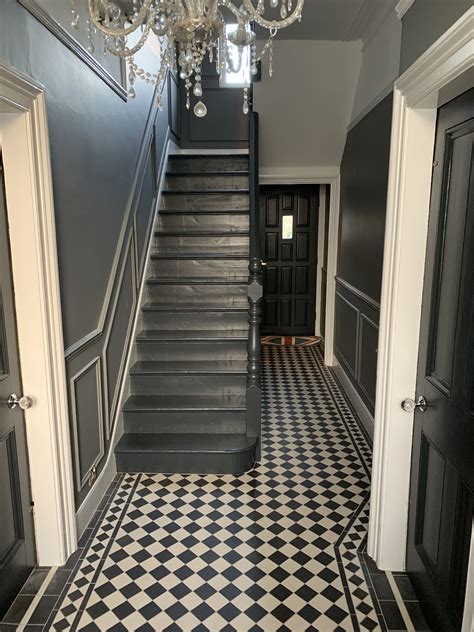 Victorian Hallway Tiles Tiled Hallway Entrance Hallway Staircase
