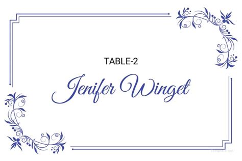 5 Printable Place Card Templates And Designs