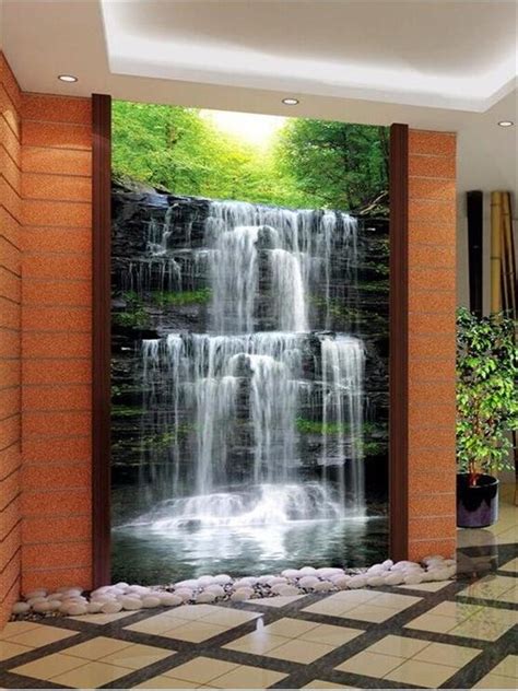 Beibehang Custom Wallpaper 3d Art Mural Hd Waterfall Natural Beauty
