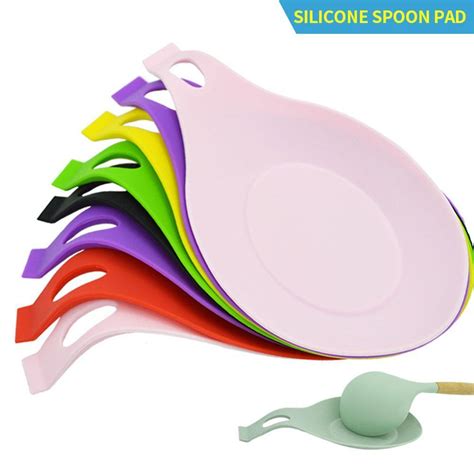 Silicone Insulation Spoon Rest Heat Resistant Placemat Tray Accessories