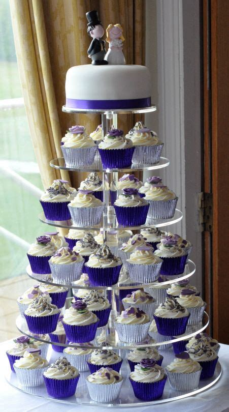 Purple Wedding Cupcake Tower At Brampton Golf Club Cupcake Tower