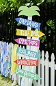 Directional sign from a Surf's Up Beach Birthday Party on Kara's Party ...