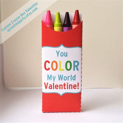 Custom Printable Crayon Box Valentine