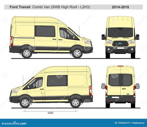 Ford Transit Combi Van Swb High Roof L2h3 2014 2018 Editorial Photo