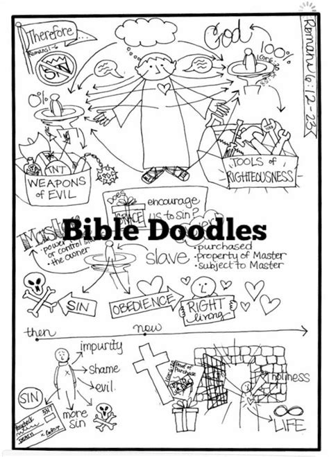 Bible Doodle Study Packet For Romans 5 6 Etsy