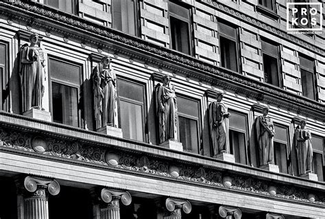 100 Broadway Facade - Black & White Fine Art Photo by Andrew Prokos